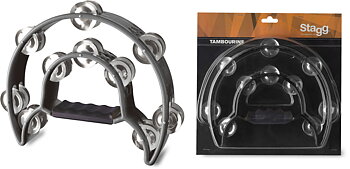 Cutaway Tambourine 20 Jing,Blk