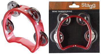 Cutaway Tambourine 4Jing Red