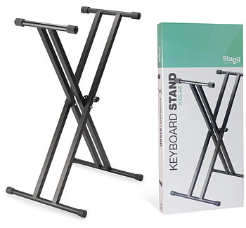 Double X Keyboard Stand Black