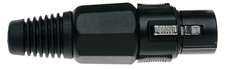 Female Xlr Pro Plug-Metal Blck