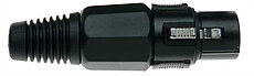 Female Xlr Pro Plug-Metal Blck