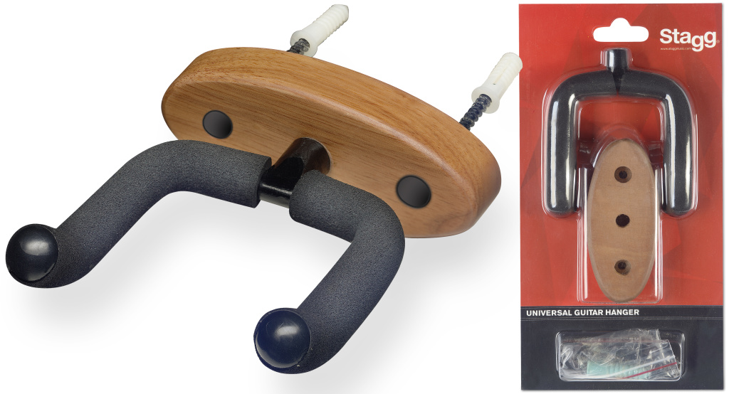 Guitar Wall Hanger W/Wood Base
