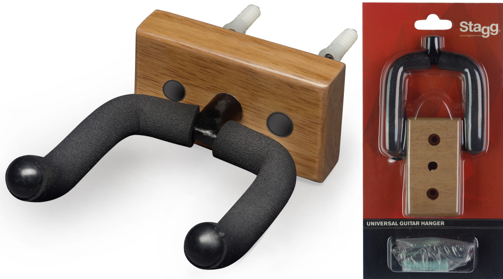 Guitar Wall Hanger W/Wood Base
