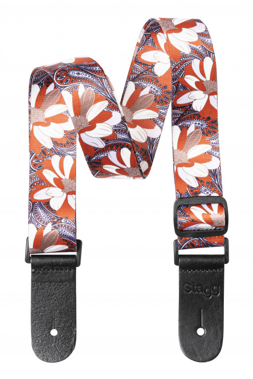 Terylen Uke Strap Flower Orang