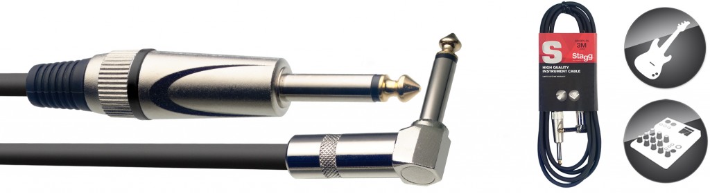 3M/10Ft Instrum.Cbl-Angled Dlx