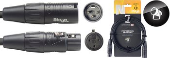 3M/10F Dmx Cbl Xlrf-Xlrm 3P Bk