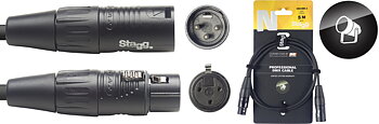5M/16F Dmx Cbl Xlrf-Xlrm 3P Bk