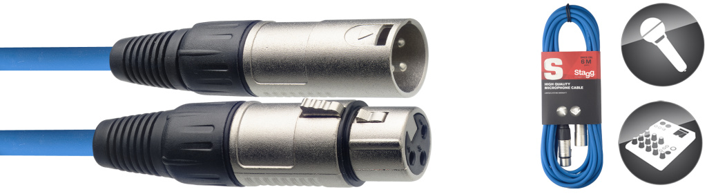 6M/20F Blue Mike Cbl Xlrf-Xlrm