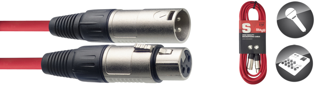 6M/20F Red Mike Cbl Xlrf-Xlrm