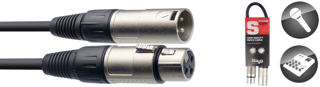 30Cm/1Ft Mike Cable Xlrf-Xlrm