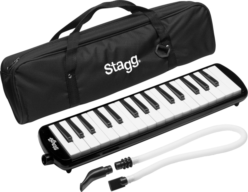 Melodica 32 keys Plastic incl softcase Black