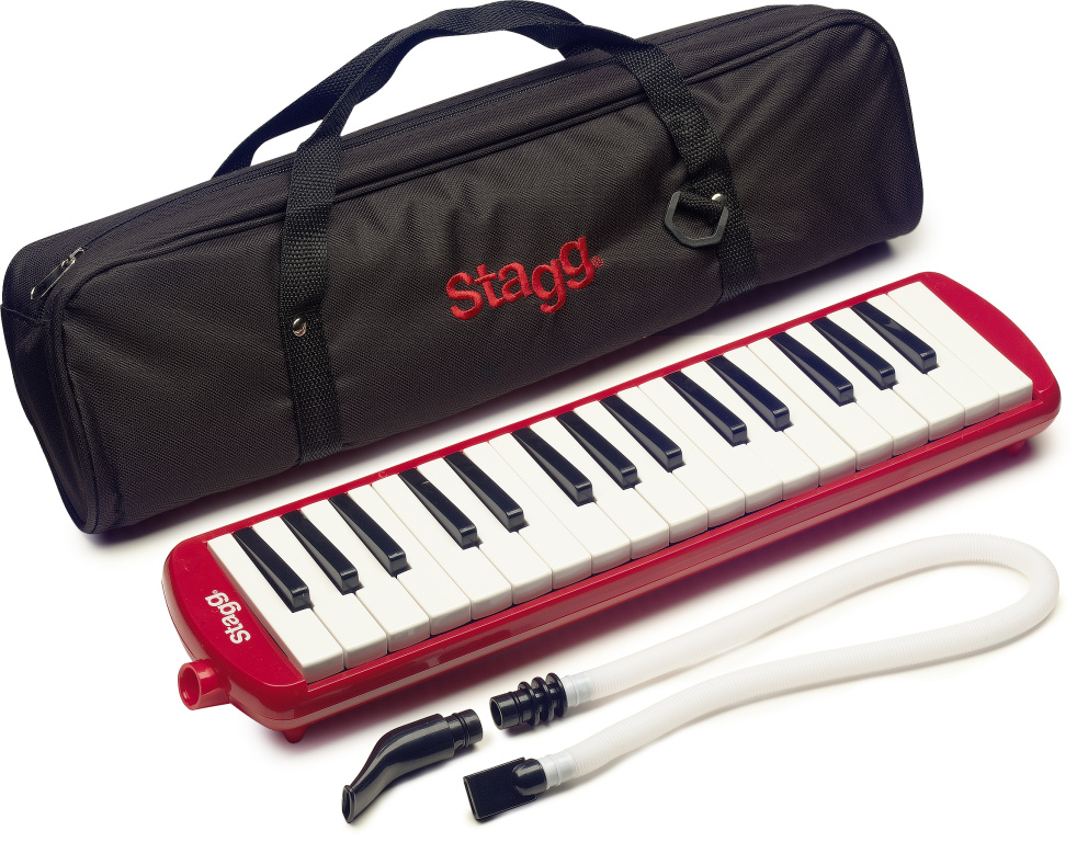 Melodica 32 keys Plastic incl softcase RED