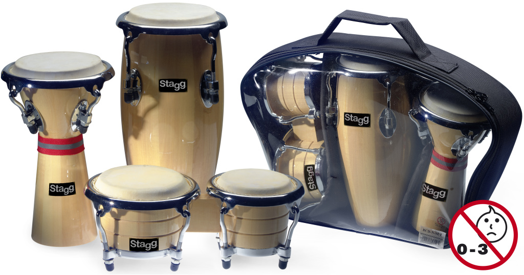 Mini Bongo,Conga & Djembe Set