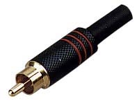 Rca Male Plug-Nickel Plt Black