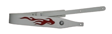 Rock Demon Straps RED FLAMES White