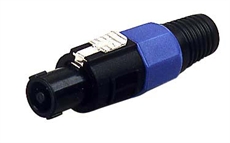Speaker Male Plug 4 Pins-Black