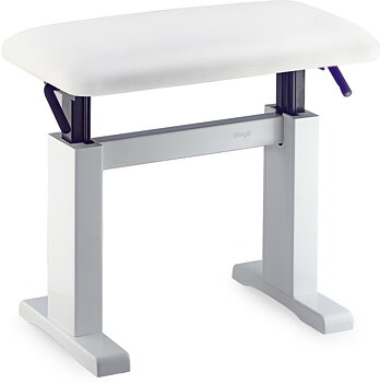 White Hydro Bench Hglss+Vin Wh