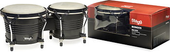 Wood Bongo,7.5"+6.5" Black