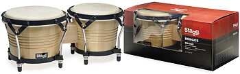 Wood Bongo,7.5"+6.5" Natural