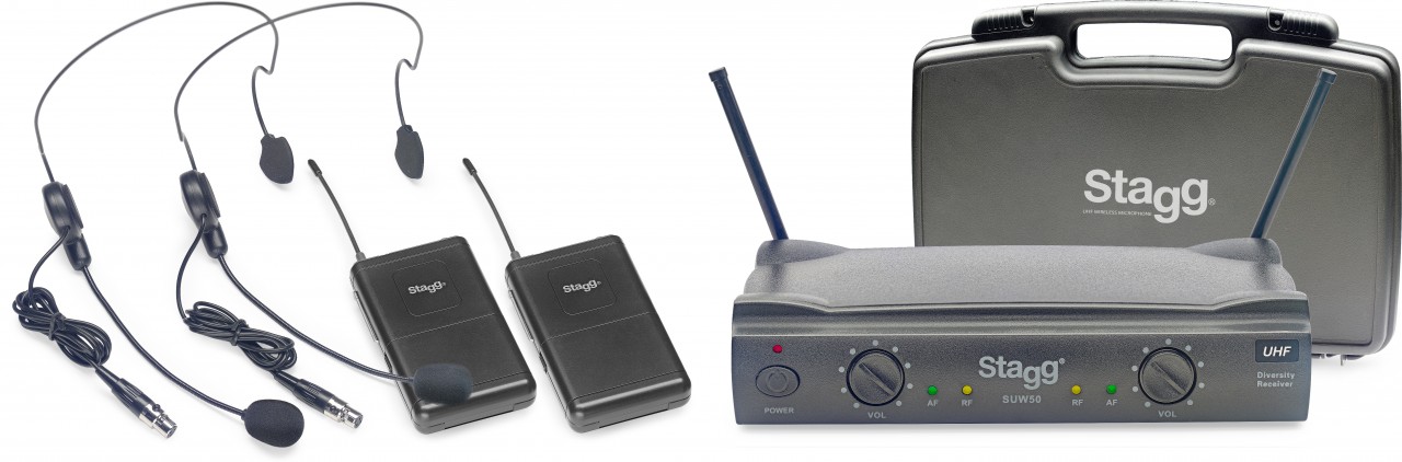 UHF Wireless 2xHEADST  .863.8-864.5