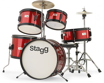 "5Pc 16"" Junior Drset+H/W-Red"