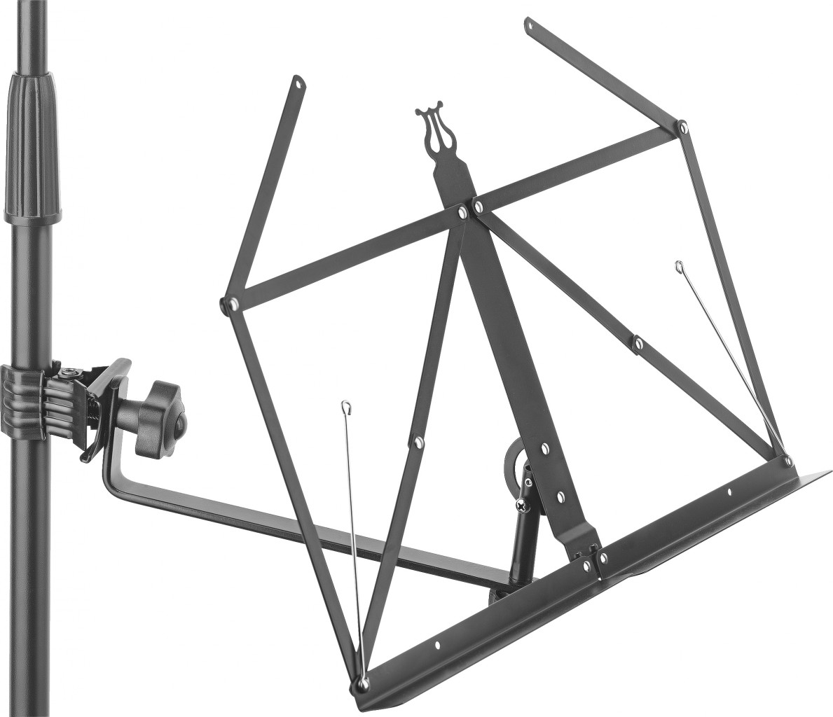 FOLD. MUS. STAND ARM W/CLAMP