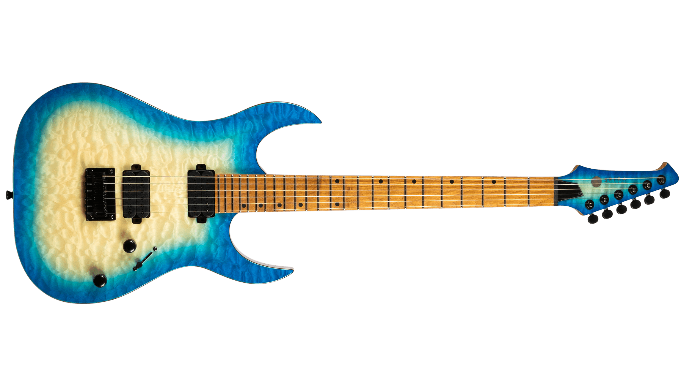 Spira Guitars S-500 QAB Trans Aqua Blue