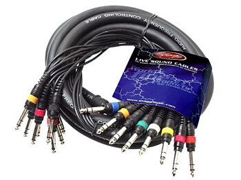 Multipiska 1/4  tele stereo/tele stereo 5meter
