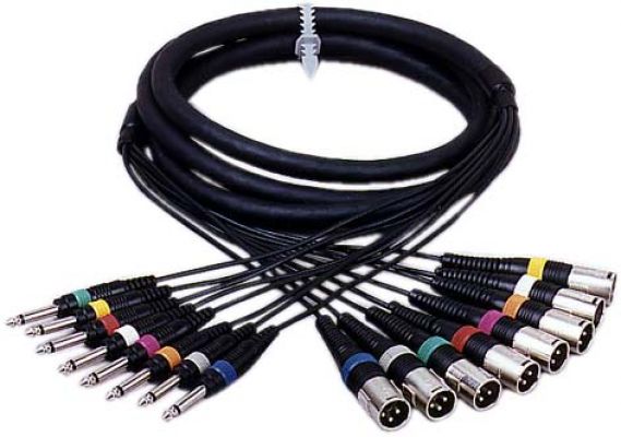 Multipiska 8x XLR Hane /tele mono 5meter