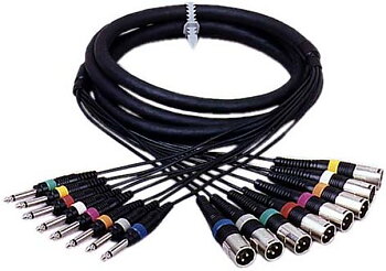 Multipiska 8x XLR Hane /tele mono 5meter