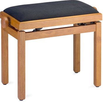 Oak Pianobench Mat+Bk Velv Top