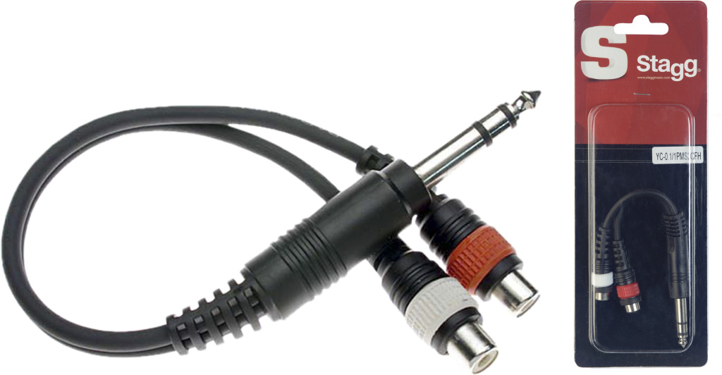 1 Jck Stereo M/2X Rca F-0,1Mt