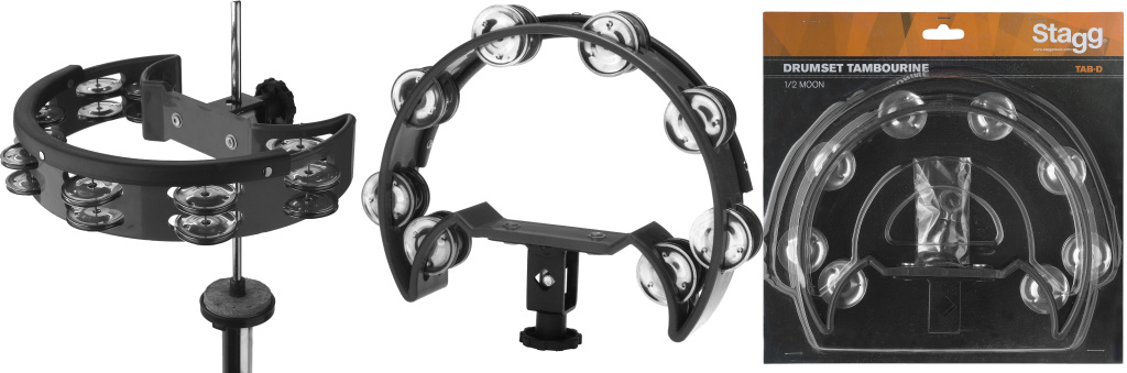1/2 Moon Drumset Tamb,Black