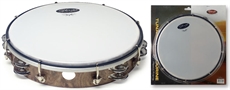 10"Tambourine 2Rw Jg/Plst Wood