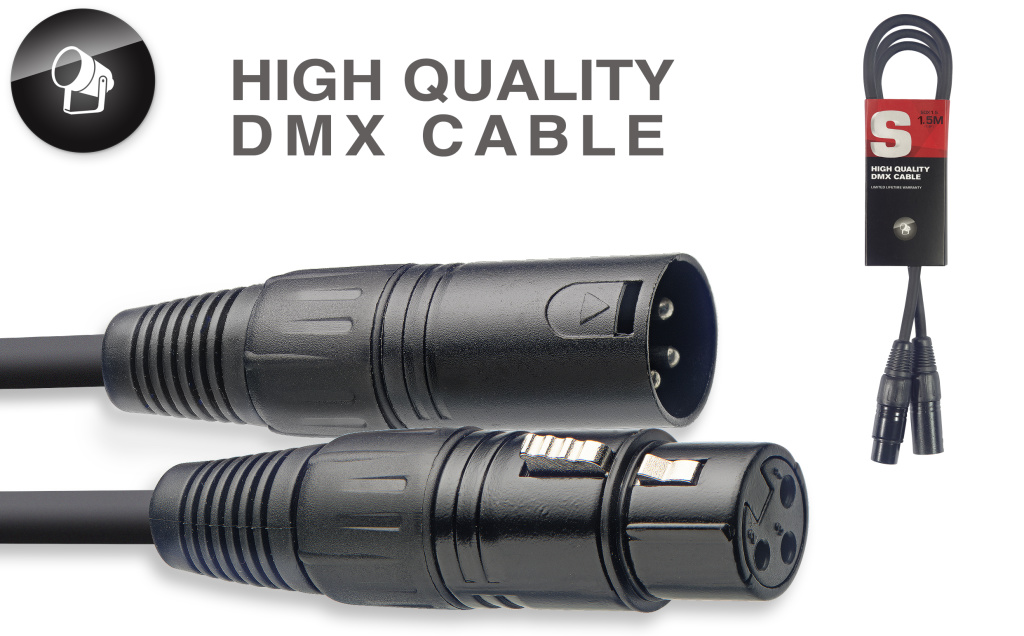 1,5M/5F Dmx Cable Xlrf-Xlrm 3P