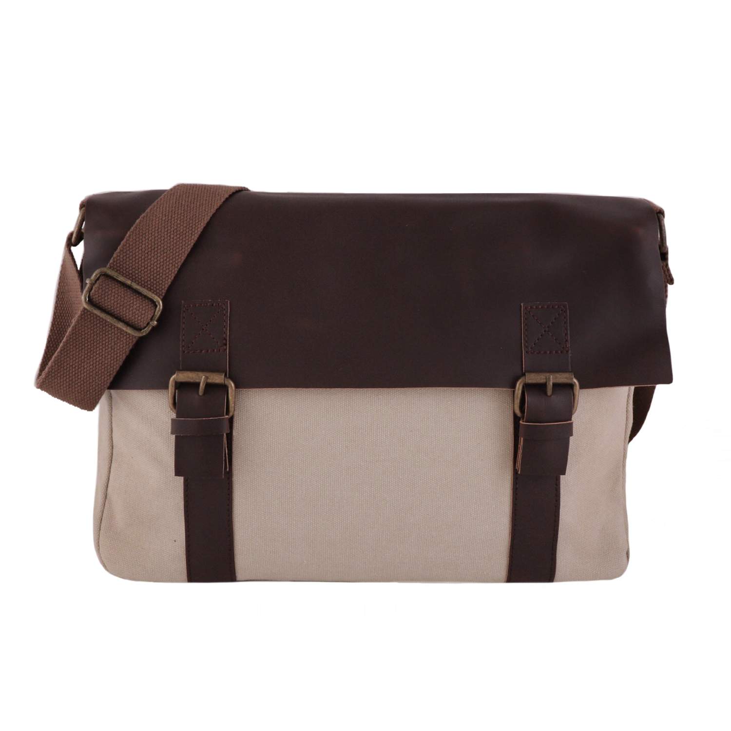 Axelremsväska kanvas, beige