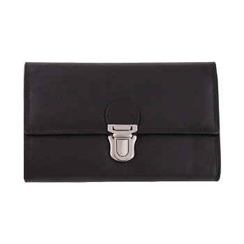 Taxibörs i kalvskinn, svart