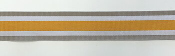 Stripe ribbon beige/white/yellow