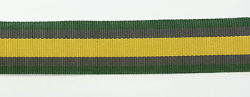 Stripe ribbon green/grey/yellow