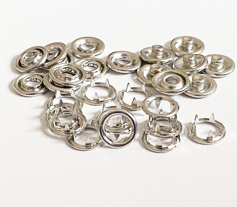 Snap-on button ring Silvercoloured - 2