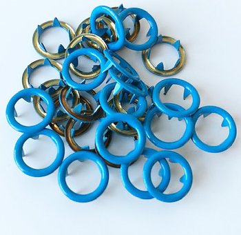 Snap-on button Ring Blue