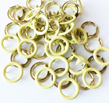 Snap-on button Ring Lemon yellow