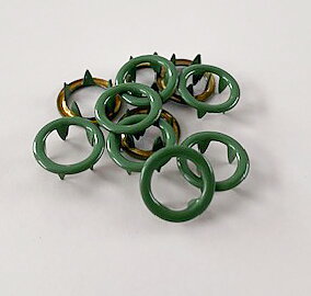 Snap-on button ring Dull green