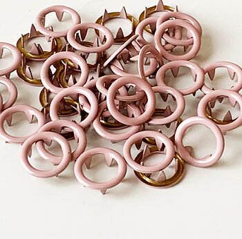 Snap-on button ring Dull pink
