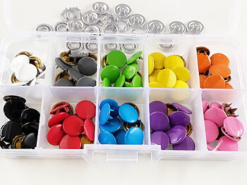 Box with Snap-on button coverd