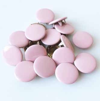 Snap-on button Coverd Dull pink