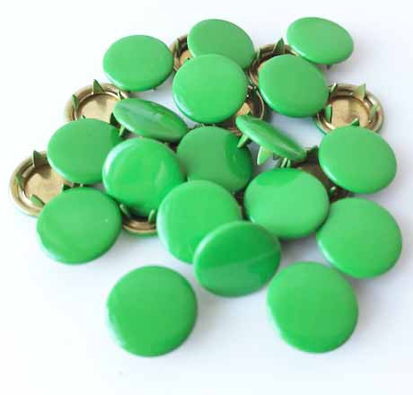 Snap-on button Coverd Green