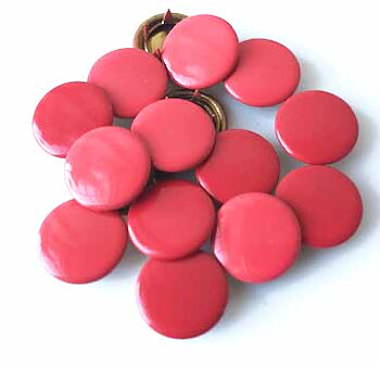 Snap-on button Coverd Mild red
