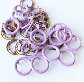 Snap-on button ring Light purple