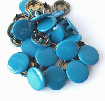 Snap-on button Coverd Dark turquise